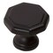 Gliderite Hardware 1-1/8 in. Matte Black Octagon Cabinet Knob, 5PK 5330-MB-5 - alternate 1